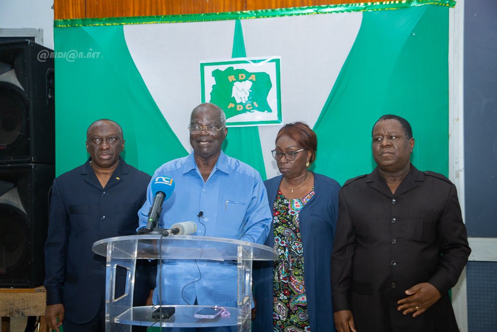 Côte d Ivoire PDCI RDA le président Cowpply Bony demet quatre vice