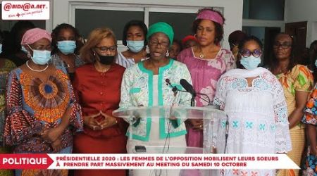 Présidentielle 2020: Les femmes de l’opposition mobilisent leurs soeurs à prendre part...