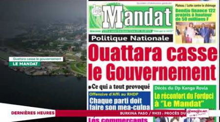 Le Titrologue du 09 Février 2018 : Ouattara casse le gouvernement