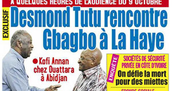 Laurent Gbagbo confie à Desmond Tutu son désir de voir le pays 